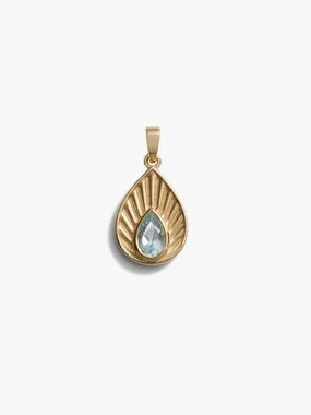 Awe Inspired Aura Pendant in Blue Swiss Topaz